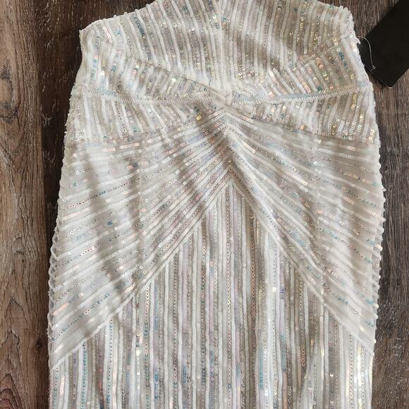 Retrofete Millie Dress in Geo White Sequin Size XS NWT Cutout Sleeveless Maxi - Picture 5 of 13